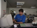 Steffen bei der Arbeit.