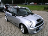 Union Jack auf silbernen Mini Cooper 1