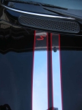 Chrom-Stripes mit rotem Rand