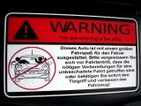 "fun Area" Warnschild Auf Der Sonnenblende ;-)