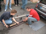 08.10.05: jcw mit und ohne vorschaldämpfer