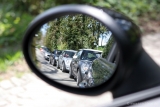 Rückblick aus dem Fahrerspiegel